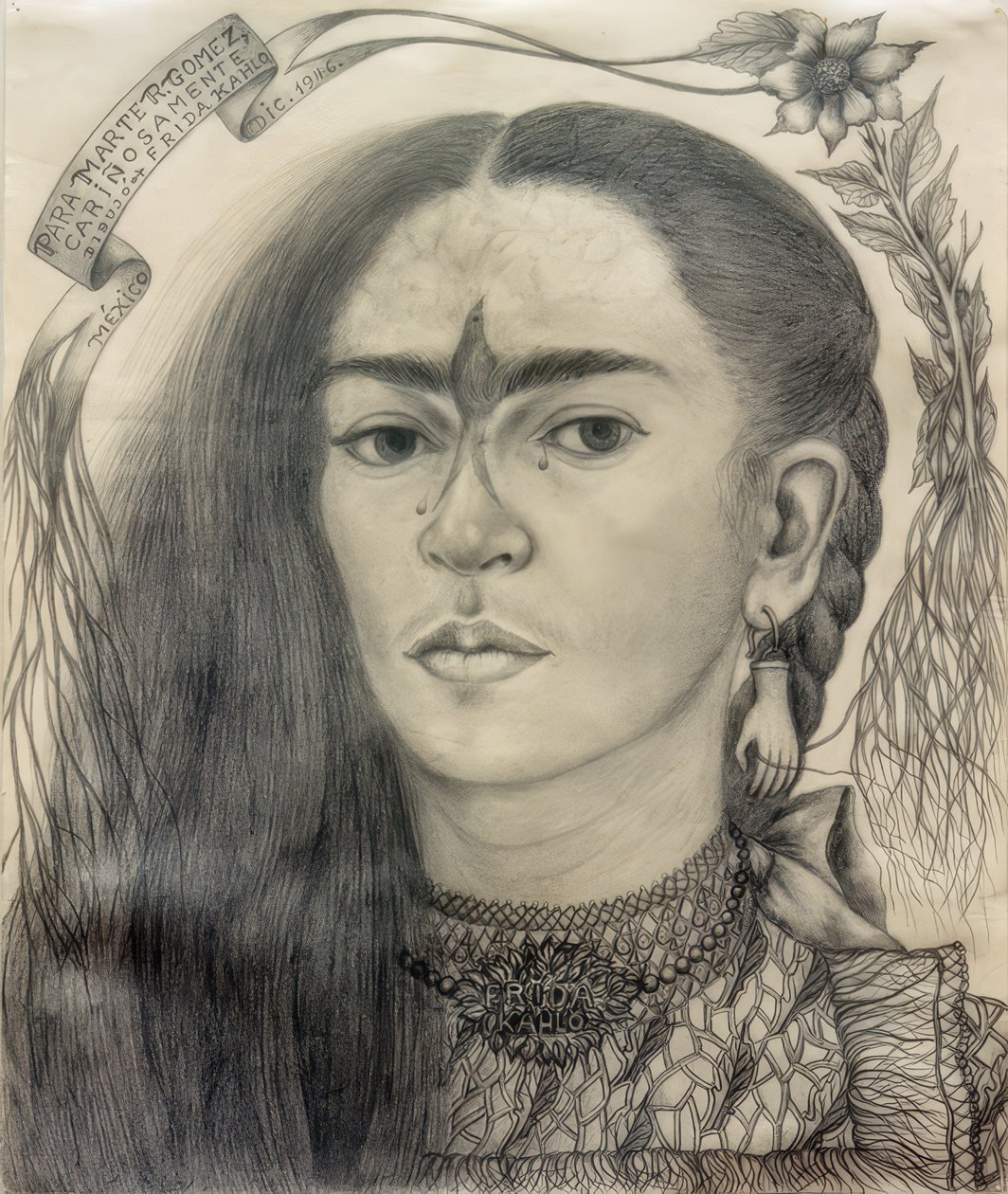 献给 Marte R. Gómez 的自画像 作者 弗里达·卡罗