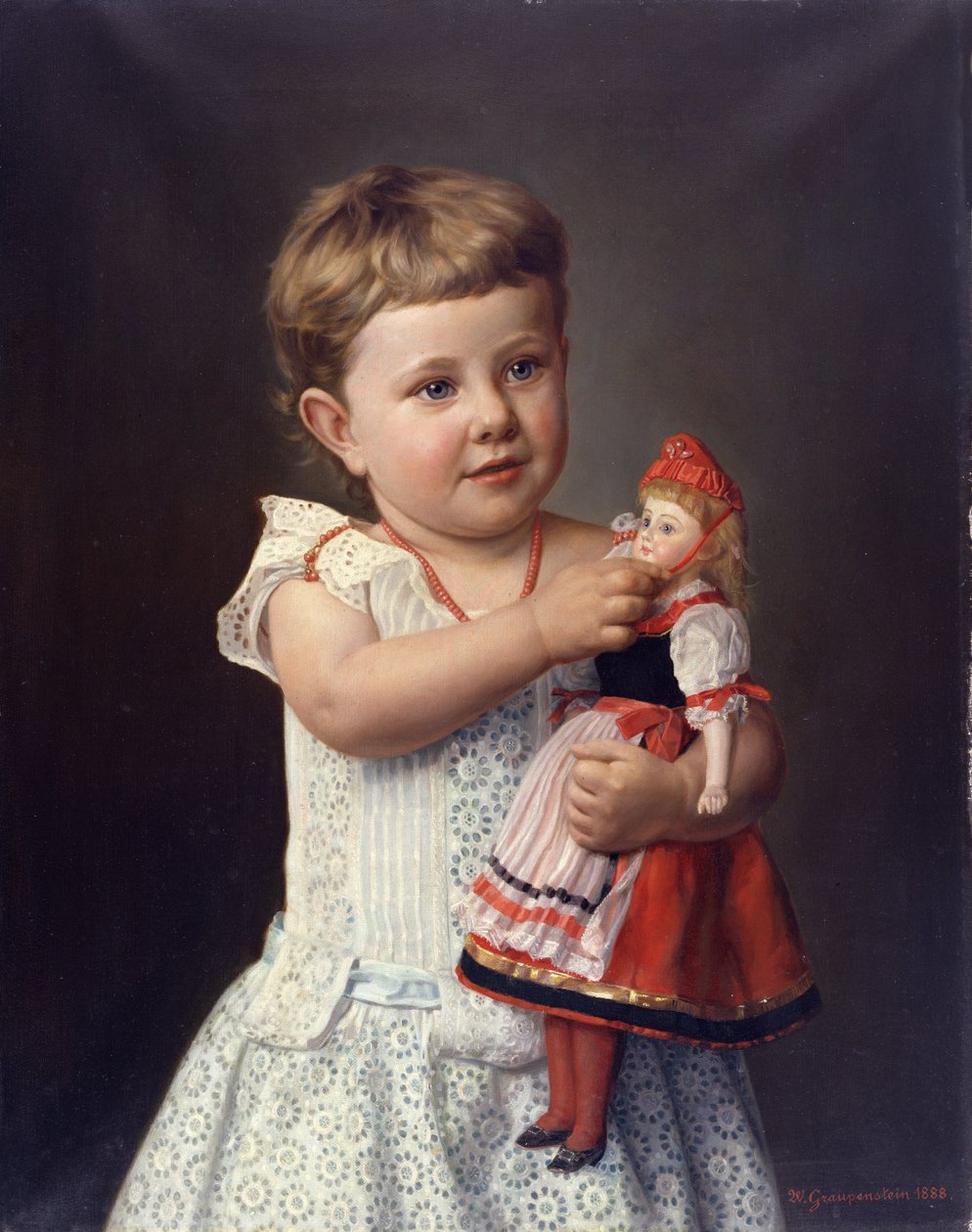 艺术家的孙女Olga Graupenstein，1888年 作者 弗里德里希·威廉·格劳彭斯坦