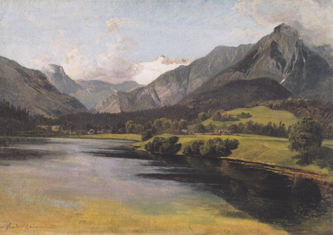 Altausee湖与Dachstein 作者 弗里德里希·高曼