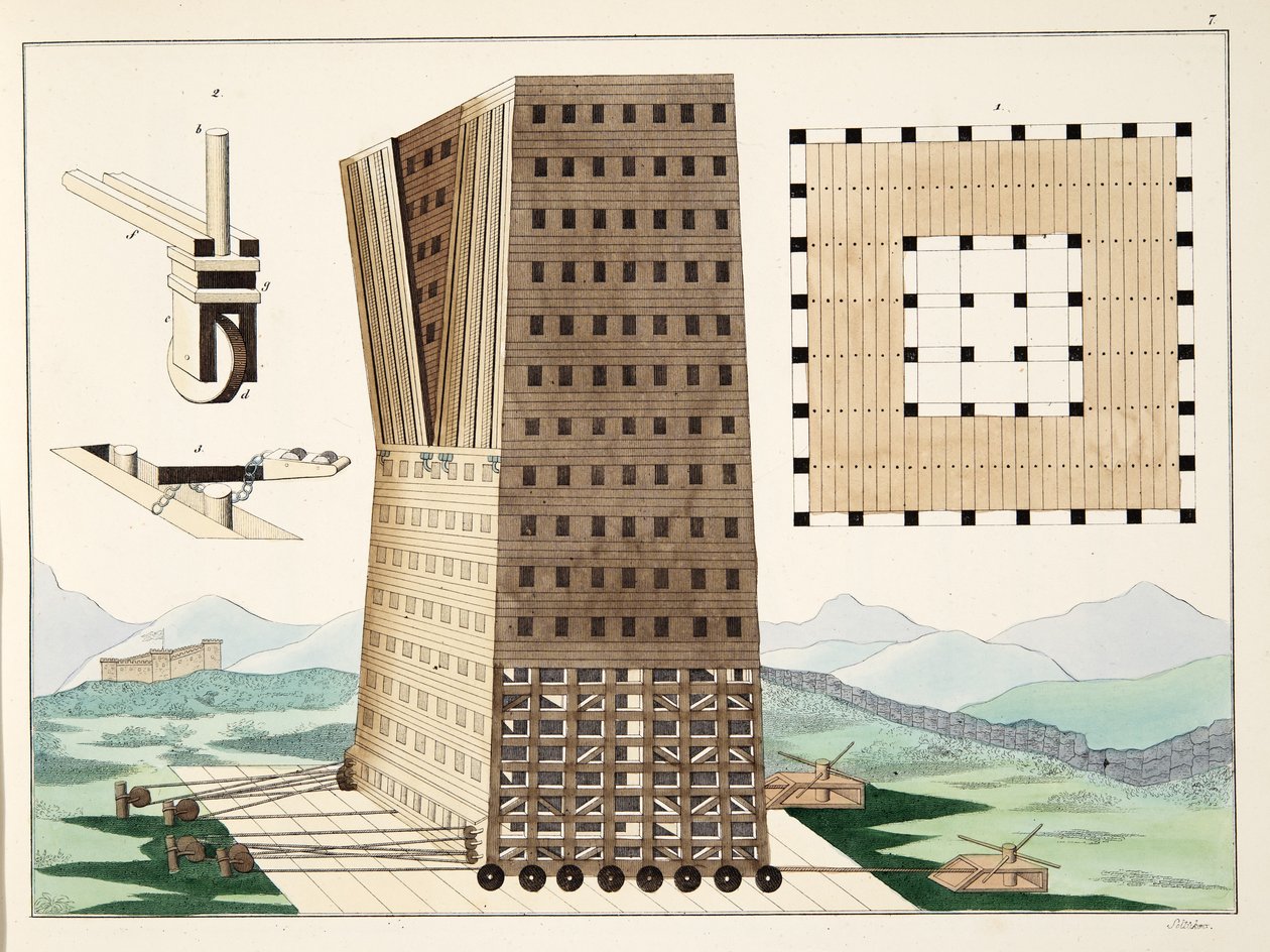 公元前305年在罗得岛围城期间，德米特里斯波利奥特斯塔（公元前336-283），由卡尔霍夫曼出版的Franz Kottenkamp博士撰写的“侠义发展历史” 作者 弗里德里希·马丁·冯·赖比施