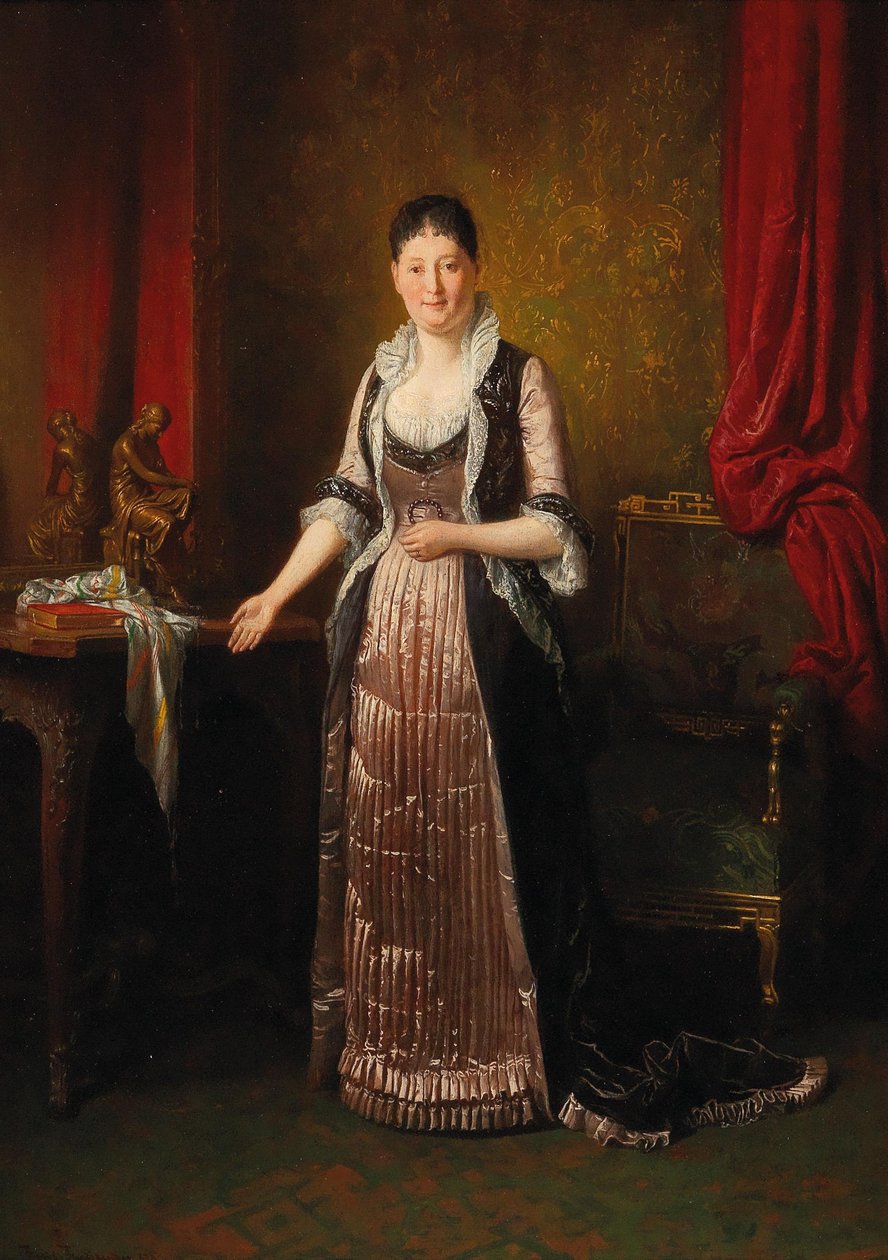 Grogerliches内部与女士英语：女士在Bourgeoise Interiorn 作者 弗里德里希·里特·冯·弗里德兰德·马尔海姆
