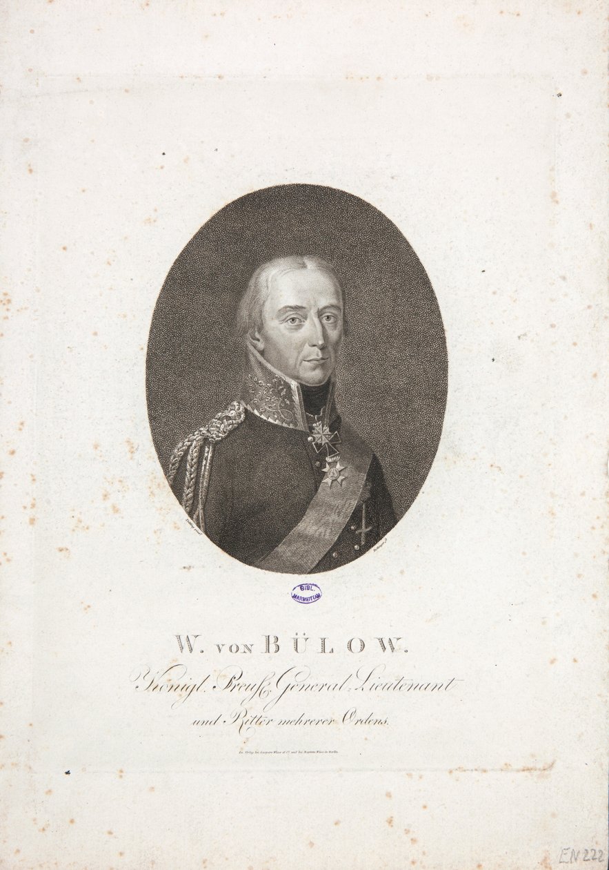 Dennewitz的FriedrichWilhelmBülow，1814年 作者 弗里德里希·威廉·博林格