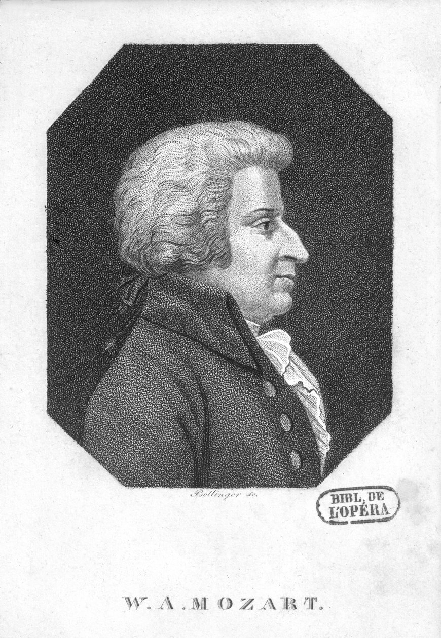 Wolfgang Amadeus Mozart（1756-91） 作者 弗里德里希·威廉·博林格