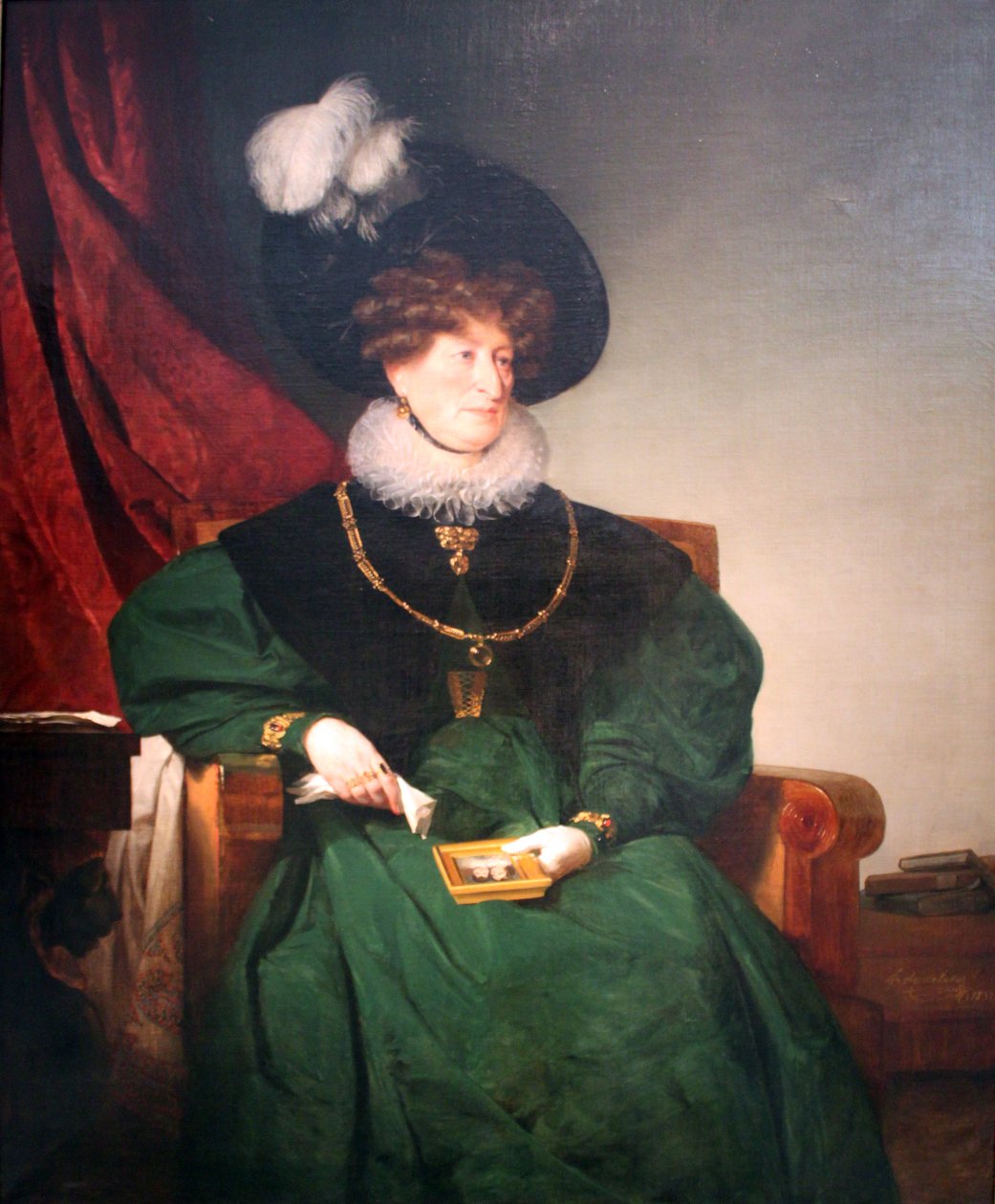 Cecilie von Eskeles女士的肖像，b。 Itzig在维也纳 作者 弗里德里希·冯·阿默林