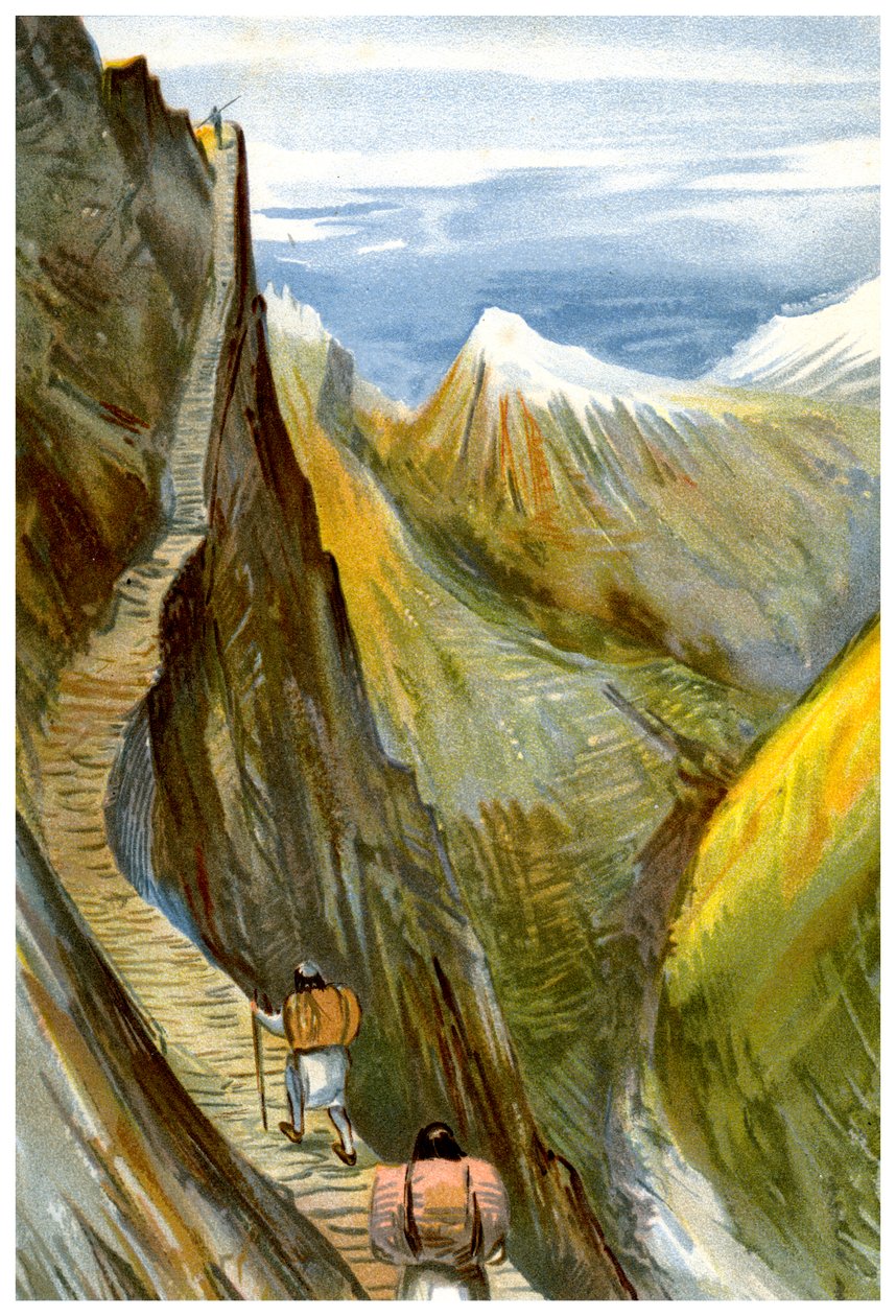 Nerpani跑道，西藏，1898年。 作者 弗里德里希·阿诺德·布罗克豪斯