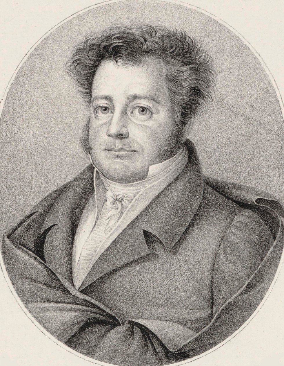 作曲家Heinrich Marschner 1795-1861的肖像。 作者 弗里德里希·奥古斯特·弗里克