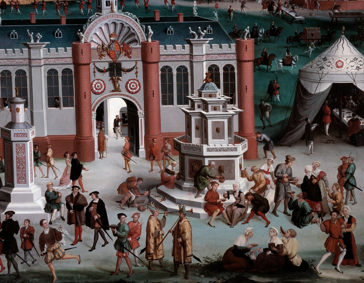 Interview of Francois I and Henry VIII at the camp du cloth d
