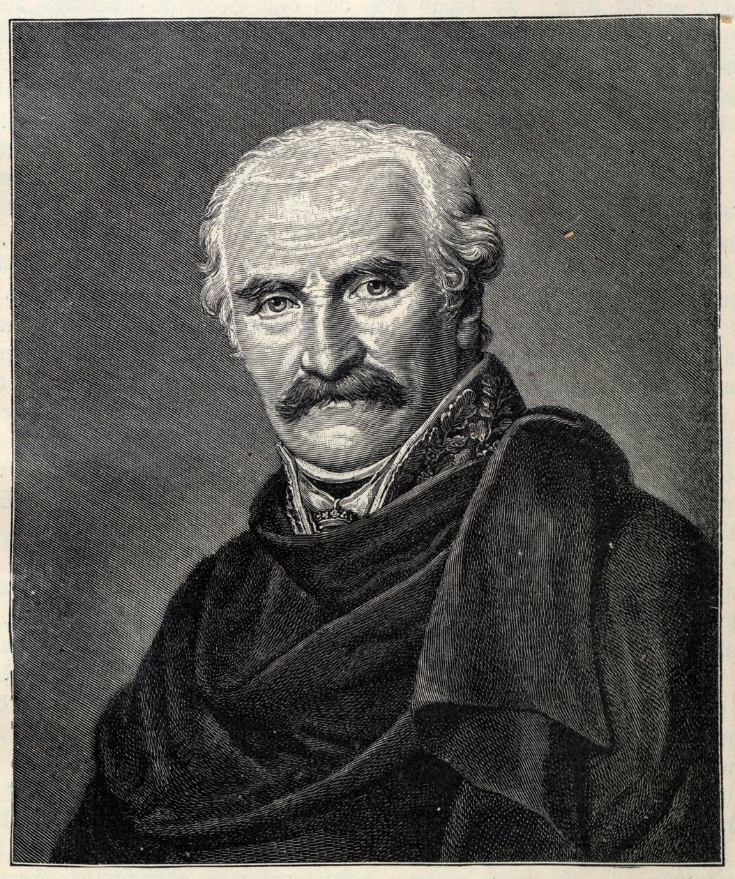 Gebhard Leberecht von Blücher的肖像，Wahlstatt王子1742-1819。 作者 弗里德里希·卡尔·格罗格