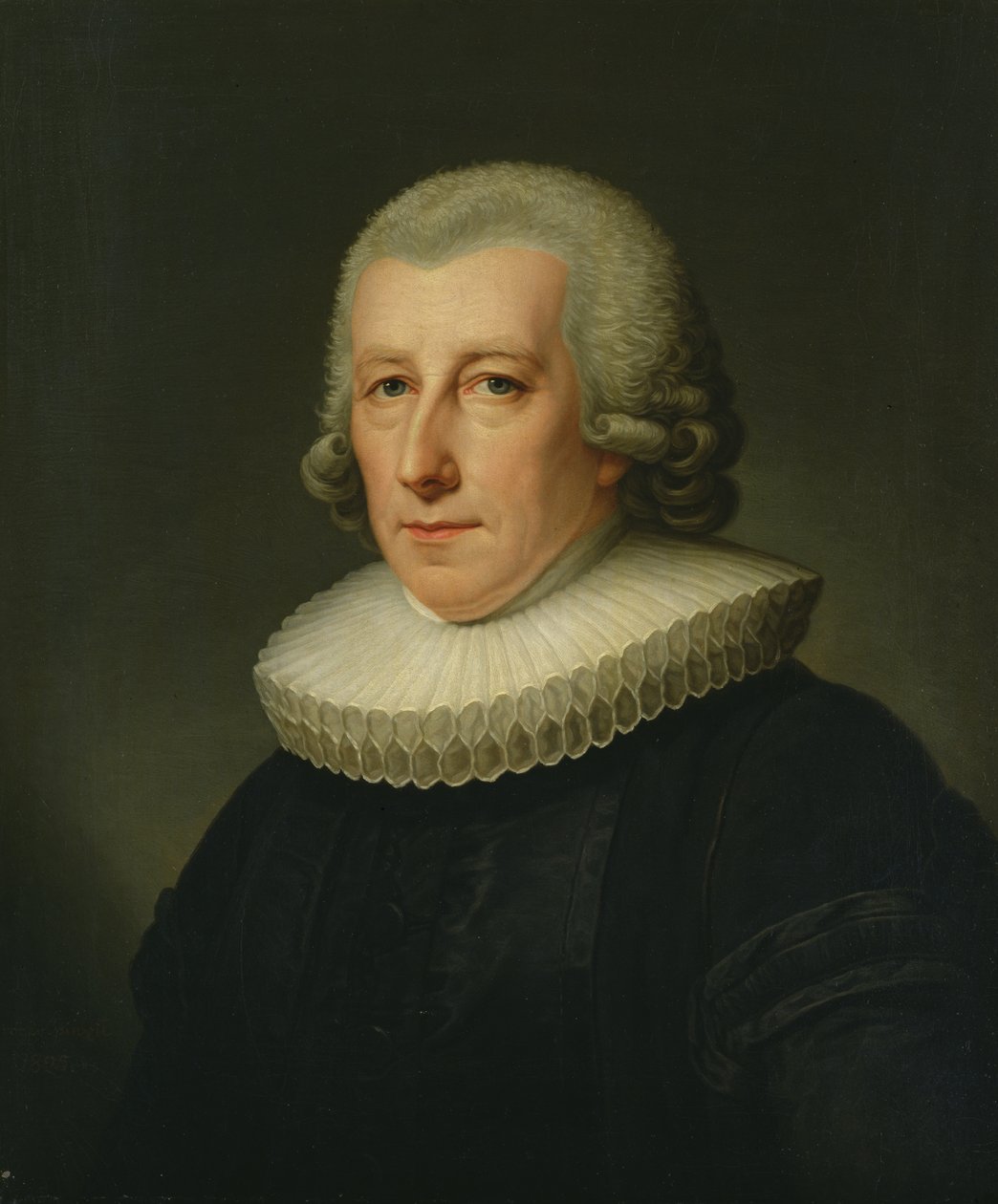 牧师Johann Bernhard Klefeker的肖像 作者 弗里德里希·卡尔·格罗格