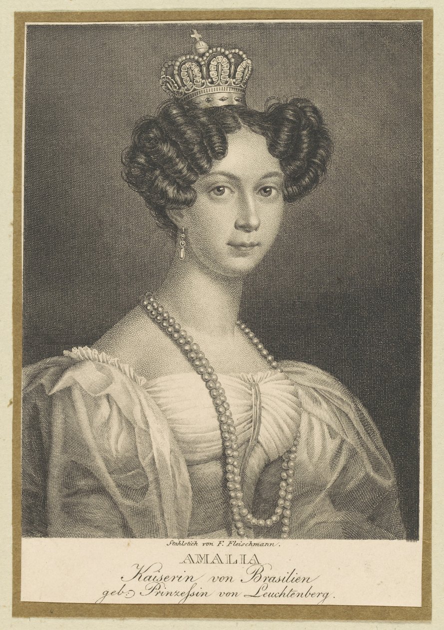 Leuchtenberg的Amélie1812-1873年，巴西女皇，1830年。 作者 弗里德里希·弗莱希曼