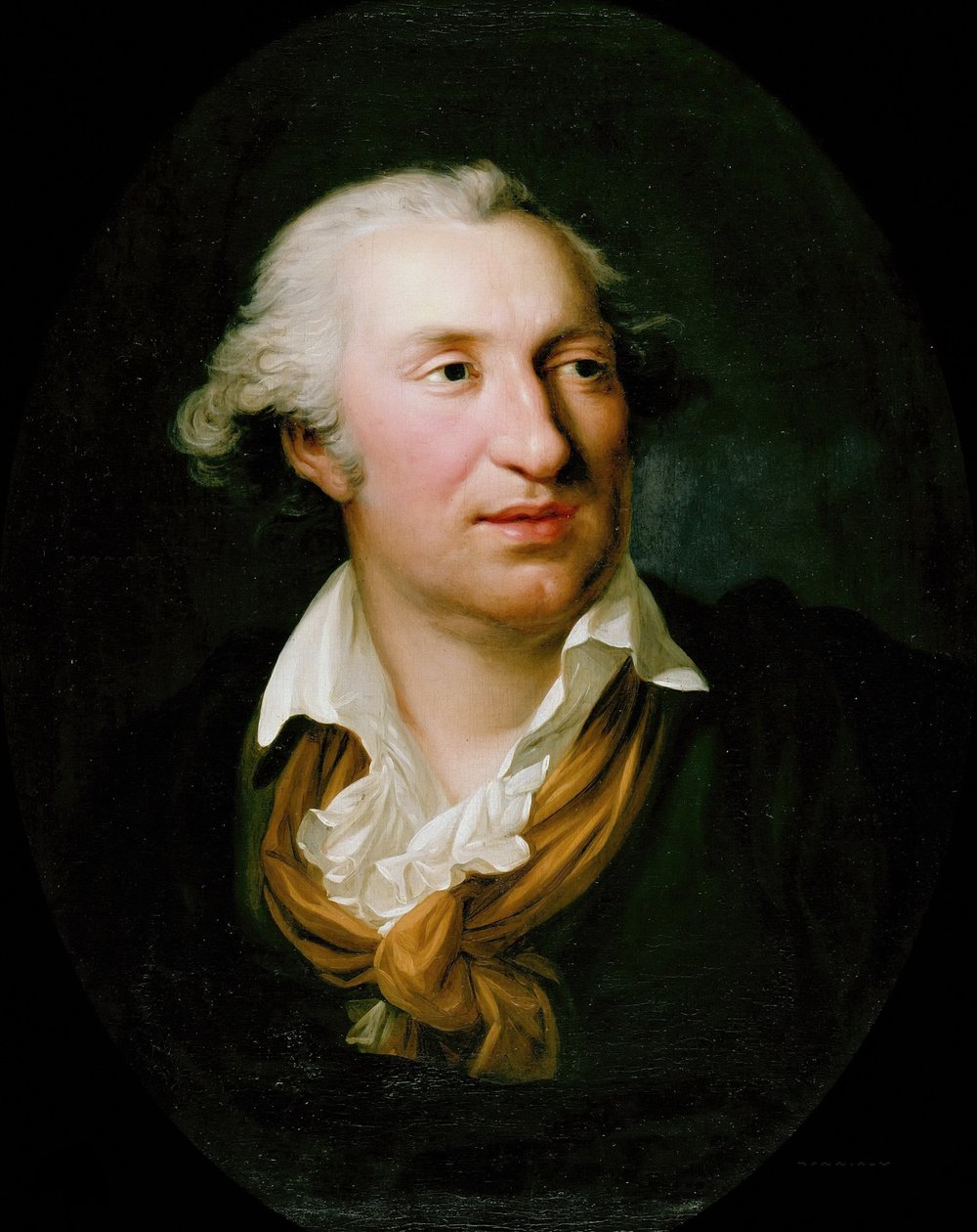 约翰·戈特弗里德·沙道（Johann Gottfried Schadow）肖像（1764-1850），1795年。 作者 弗里德里希·乔治·魏茨