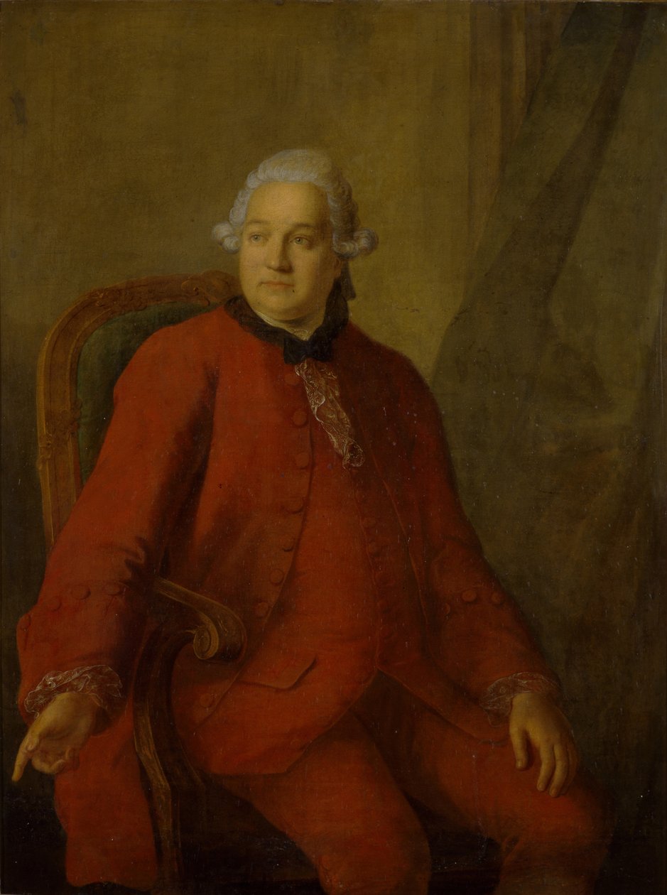 Yakov Alexeyevich Shubsky的肖像，1765年 作者 弗里德里希·哈特曼·巴里森