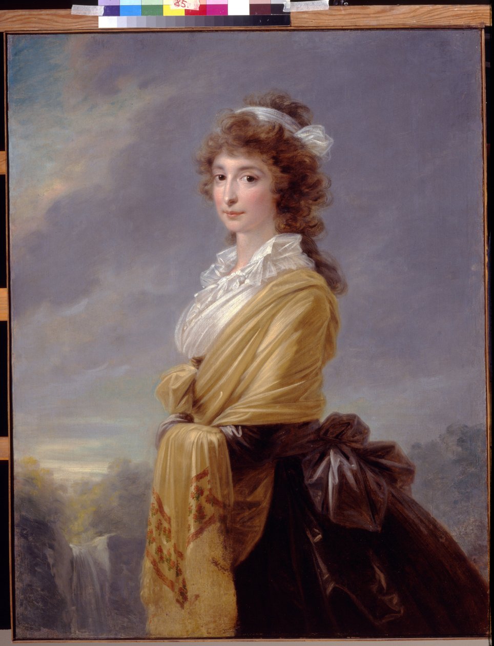 伊丽莎白-冯-图恩-霍恩斯坦女爵肖像（1764-1806 年）--海因里希-弗里德里希-富格尔（1751-1818 年）的素描，纸上水彩 作者 弗里德里希·海因里希·富格