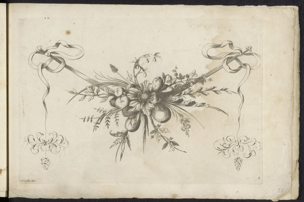 Festoen van vruchten, bladeren en bloemen
各种新的鲜花和水果花环（系列名称） 作者 弗雷德里克·雅各布·莫里森