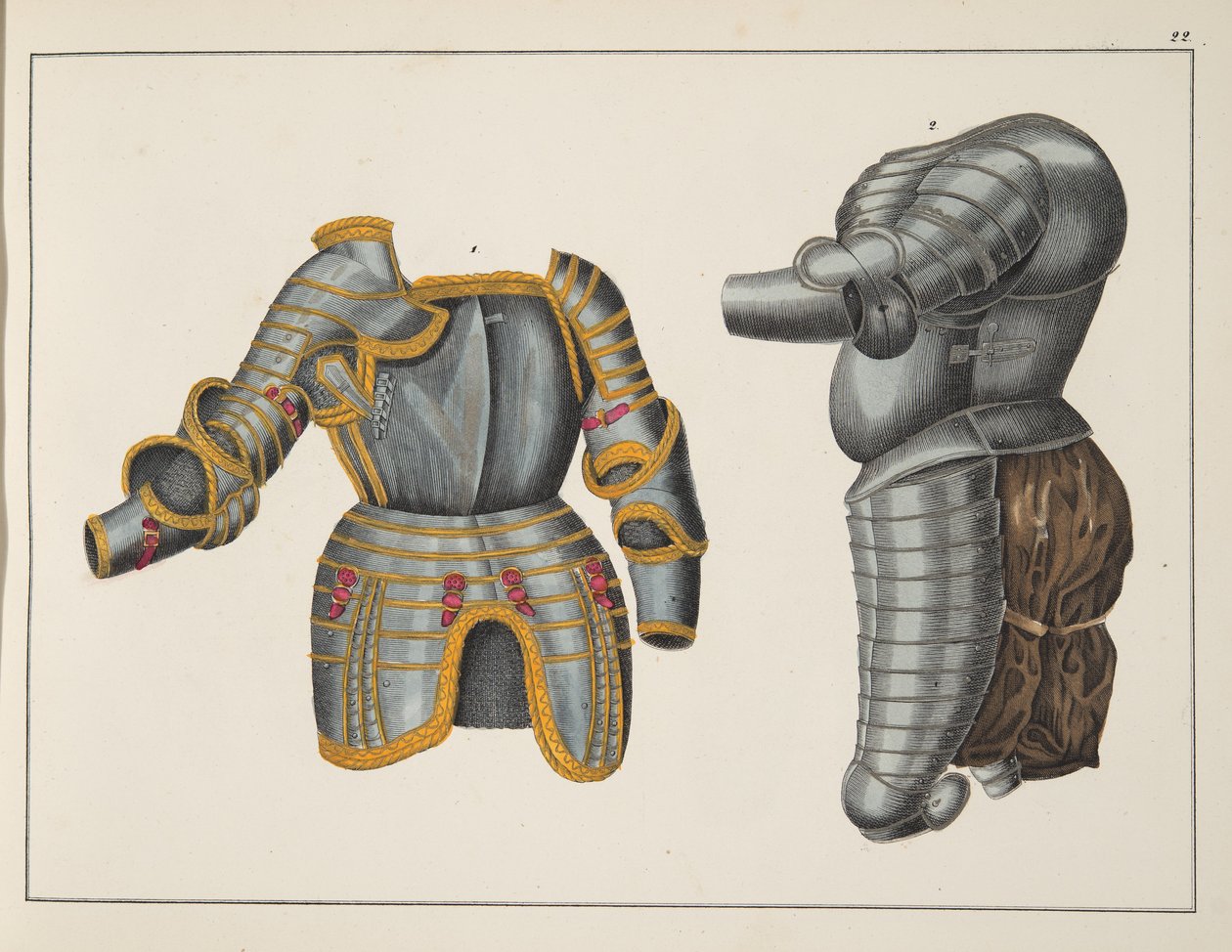 盔甲，来自&39;发展历史与侠义风俗&39;，由Franz Kottenkamp博士发表，由Carl Hoffmann出版，1842年 作者 弗里德里希·马丁·冯·赖比施