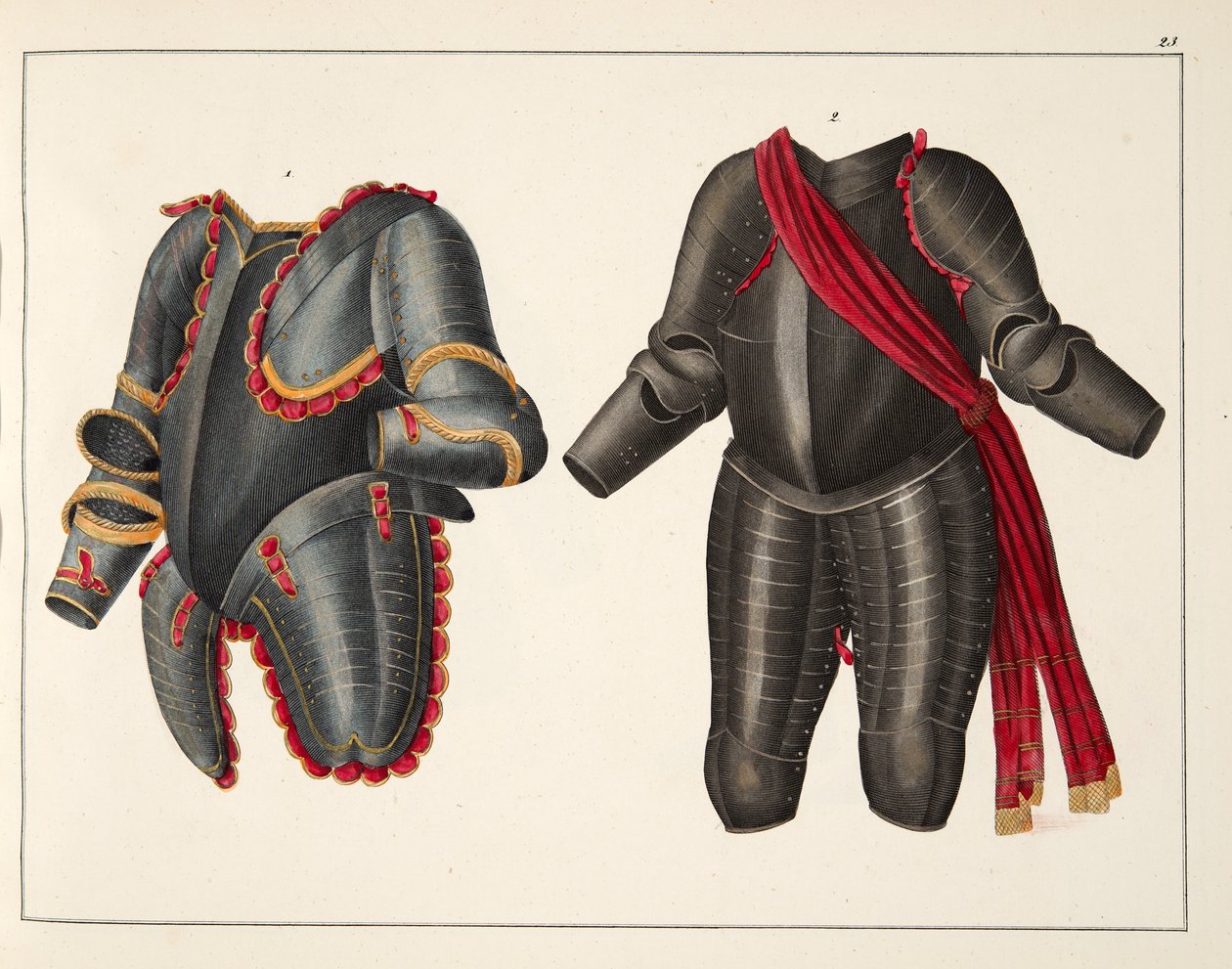 盔甲，来自&39;发展历史与侠义风俗&39;，由Franz Kottenkamp博士发表，由Carl Hoffmann出版，1842年 作者 弗里德里希·马丁·冯·赖比施