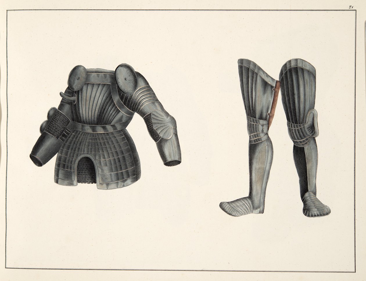 装甲，来自“侠义发展史”的作品，由Franz Kottenkamp博士撰写，由Carl Hoffmann出版，1842年 作者 弗里德里希·马丁·冯·赖比施