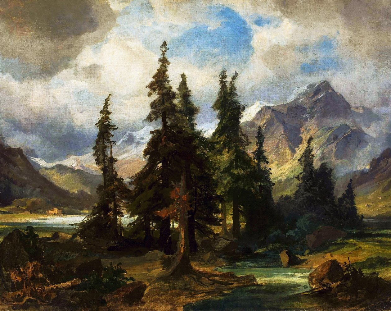 挪威风景。 作者 弗里德里希·普勒勒