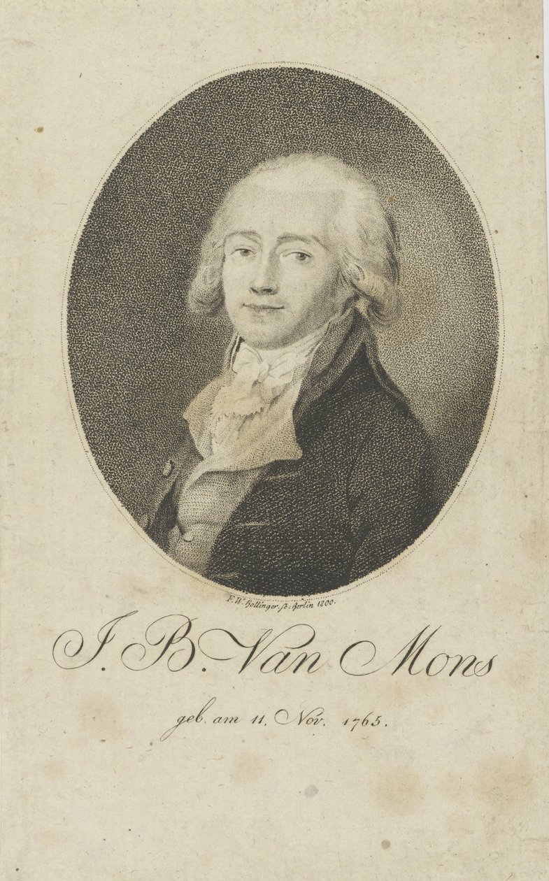 让·巴蒂斯特·范·蒙斯（Jean-Baptiste Van Mons）肖像（1765-1842），1800年。 作者 弗里德里希·威廉·博林格