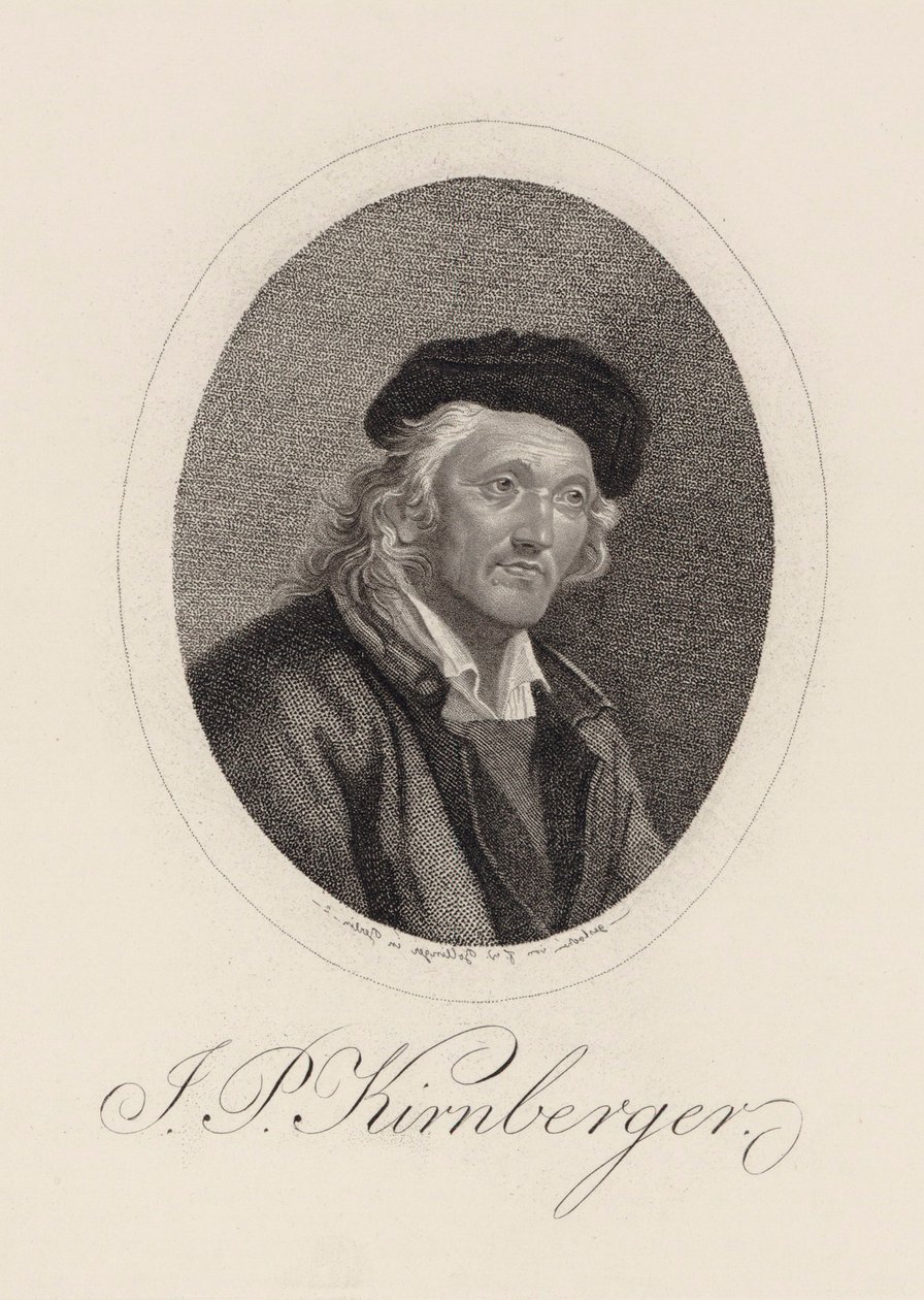 作曲家约翰·菲利普·柯恩伯格（Johann Philipp Kirnberger）的肖像1721-1783年。 作者 弗里德里希·威廉·博林格