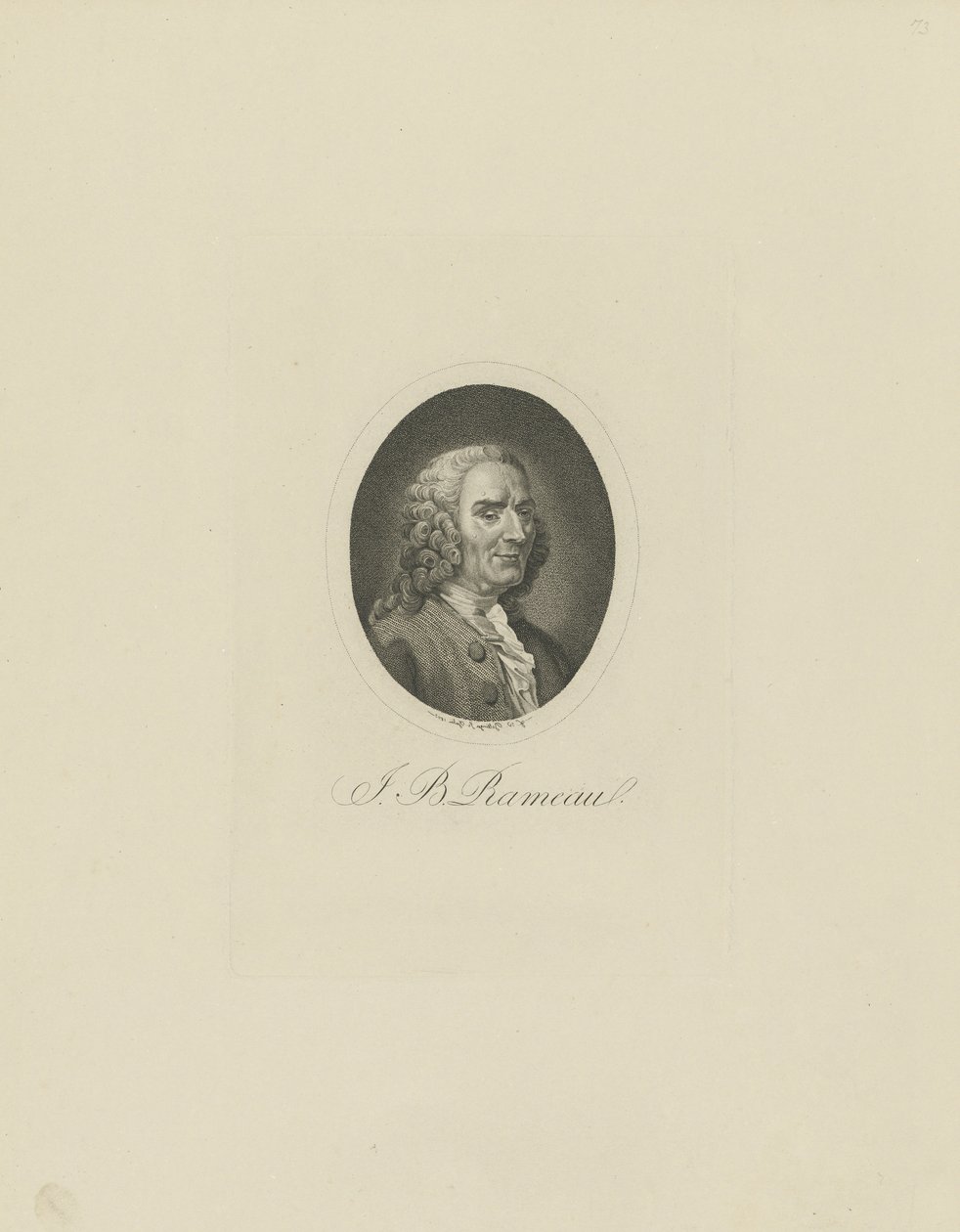 作曲家让·菲利普·拉莫（Jean-Philippe Rameau）的肖像1683-1764，1802年。 作者 弗里德里希·威廉·博林格