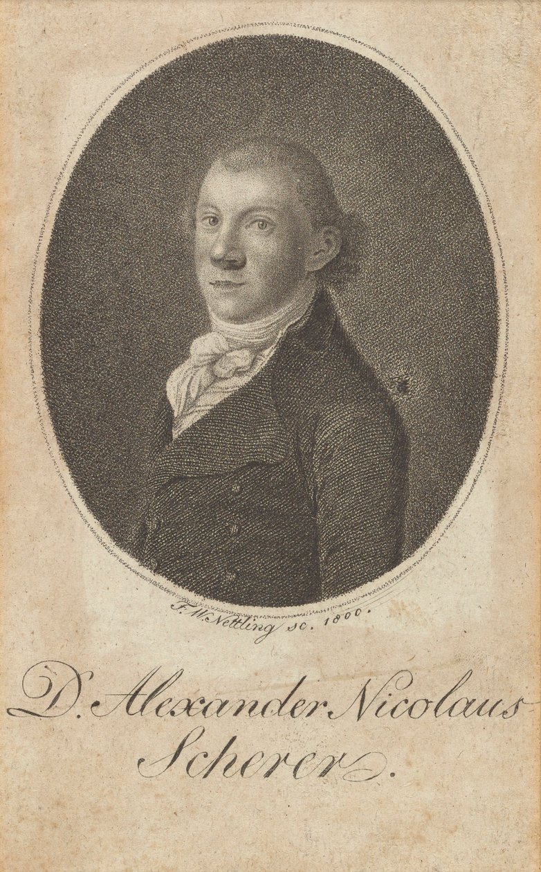 Alexander Nicolaus Scherer 1771-1824年的肖像，1800年。 作者 弗里德里希·威廉·Nettling