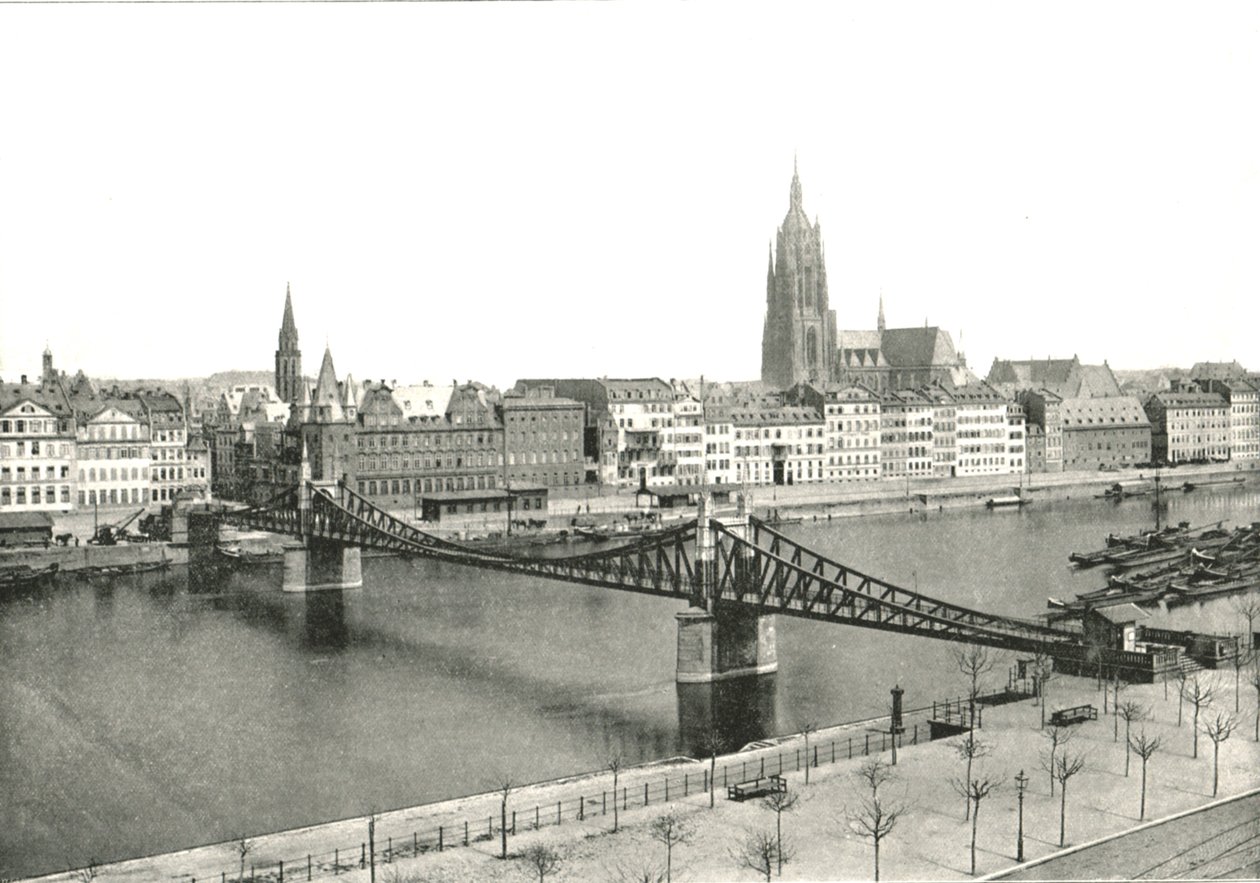 萨克森豪森（Sachsenhausen）的景色，德国法兰克福，1895年。 作者 弗里斯公司
