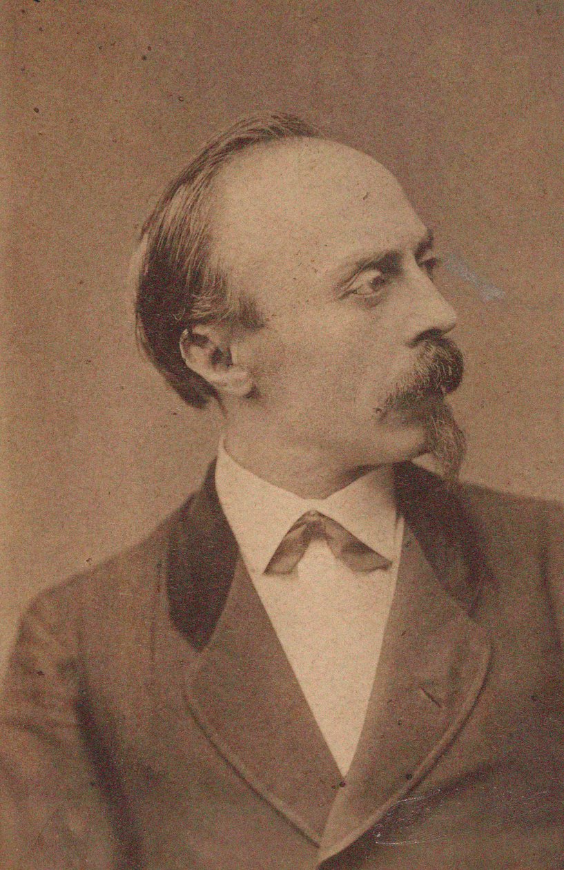 作曲家汉斯-冯-毕洛的肖像，1830-1894年，约1875年。 作者 弗里茨·勒克哈特
