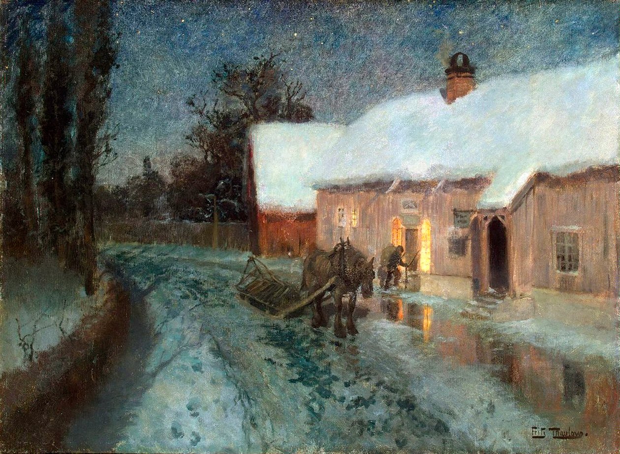 夜》，19世纪80年代。 作者 弗里茨·塔洛夫（Fritz Thaulov）
