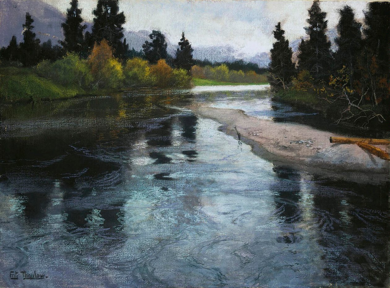 河"，约1883年。 作者 弗里茨·塔洛夫（Fritz Thaulov）