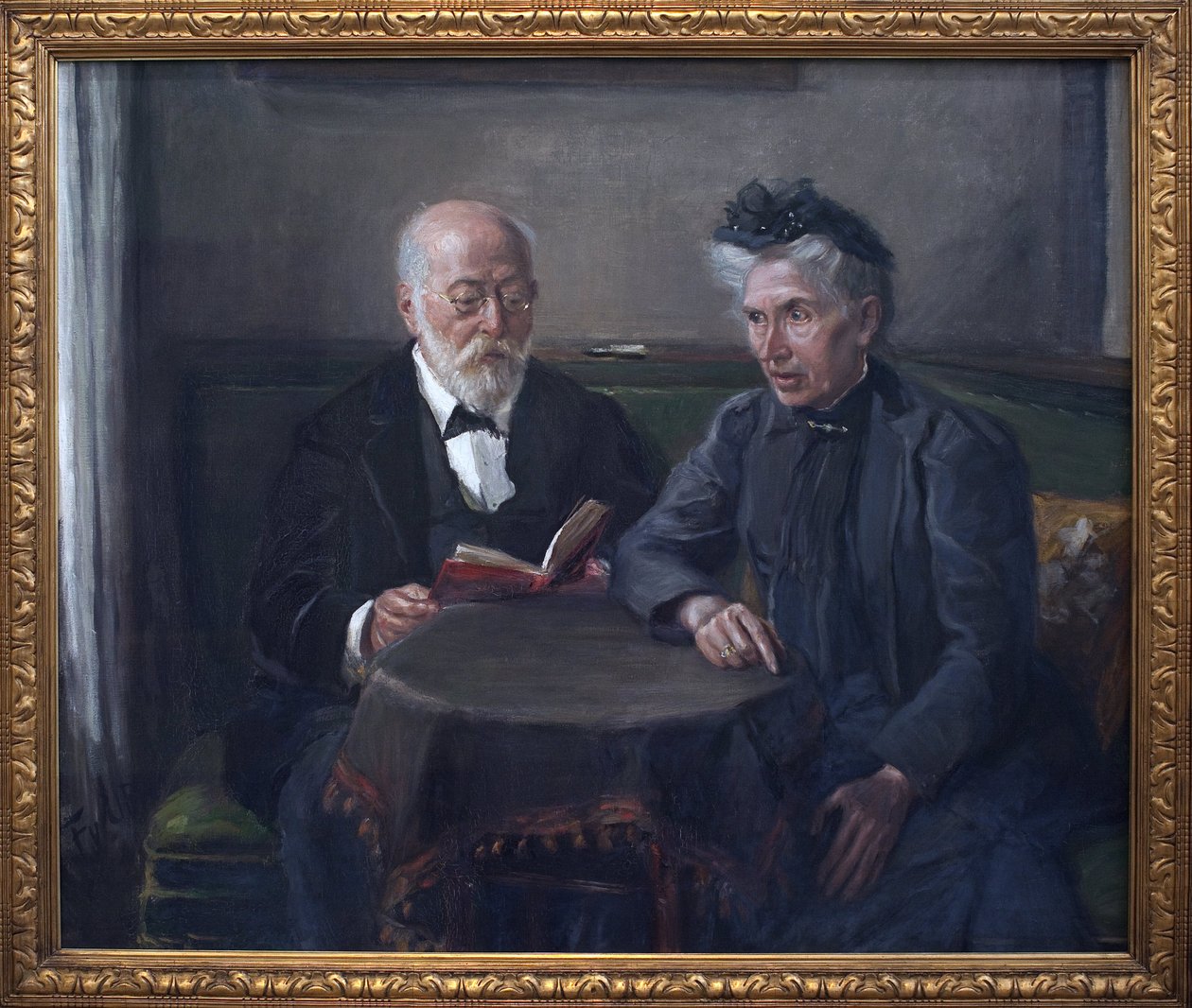 Senator Gustav Hertz and his wife. Painting by Fritz von Uhde (1848-1911), oil on canvas 作者 弗里茨·冯·乌德