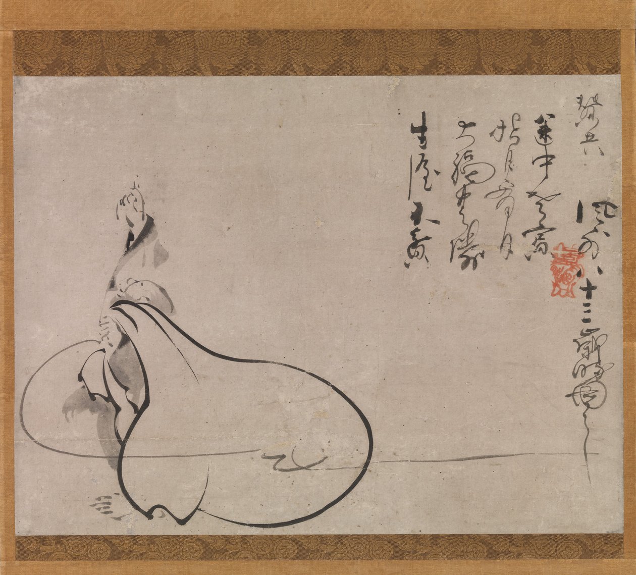 和帝指着月亮，1650年。 作者 富盖艾坤