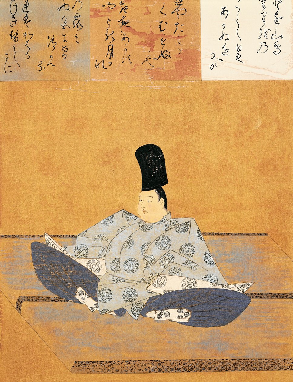 后鸟羽天皇画像，出自藤原信实（1176 年或约 1177-1265 年），日本，日本文明 作者 藤原信真