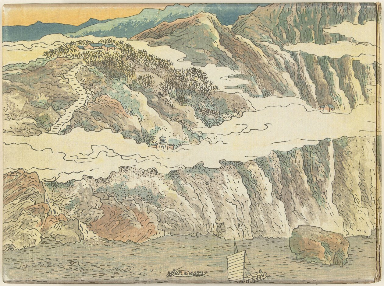30 幅卷轴画中的中国 - 第一部分
支那山水画卷 - 物上题名 作者 福田美泉