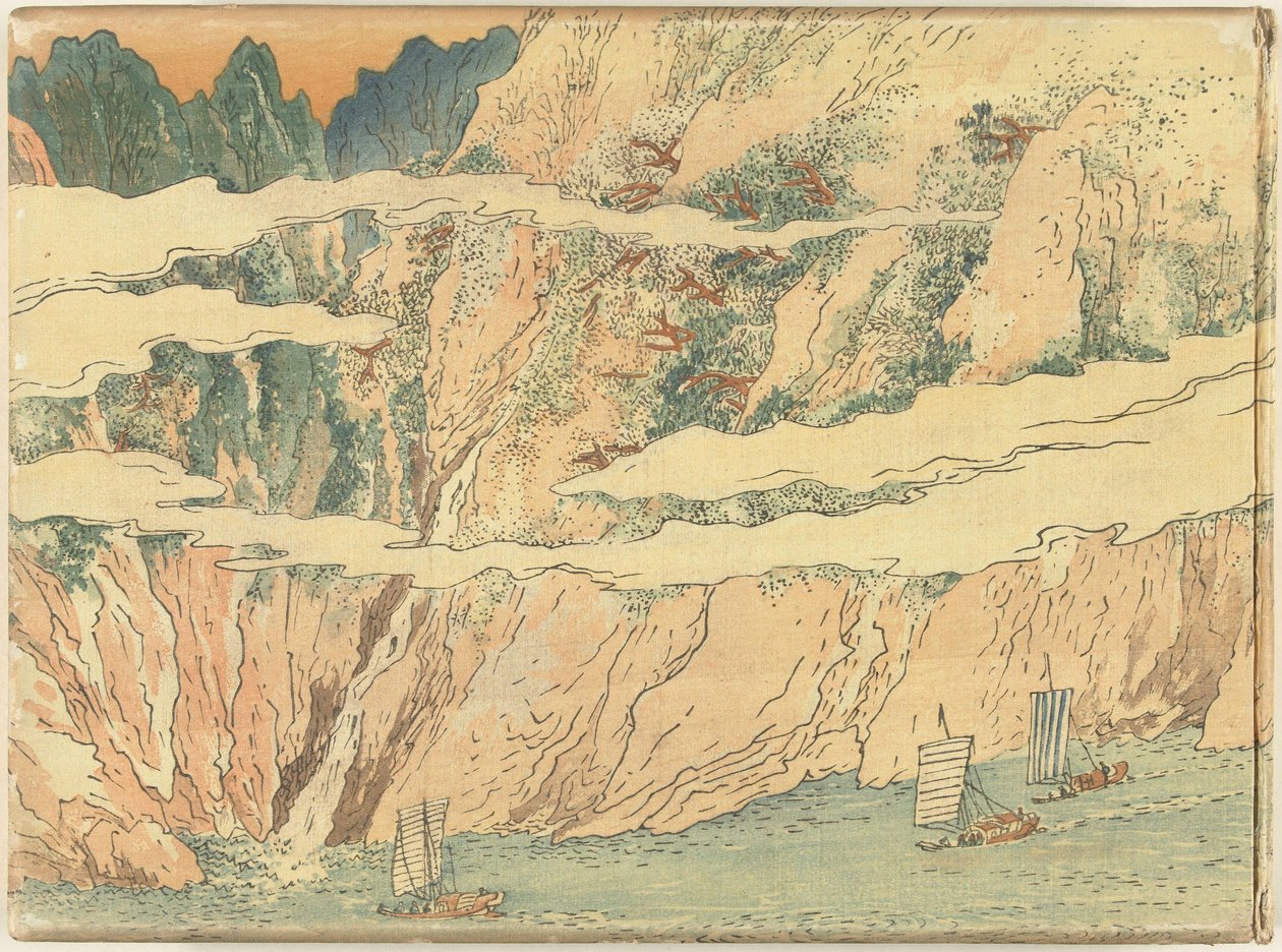 中国 30 幅卷轴画 - 最后一部分
支那三州伎乐图 - 伎乐图（物上题名） 作者 福田美泉