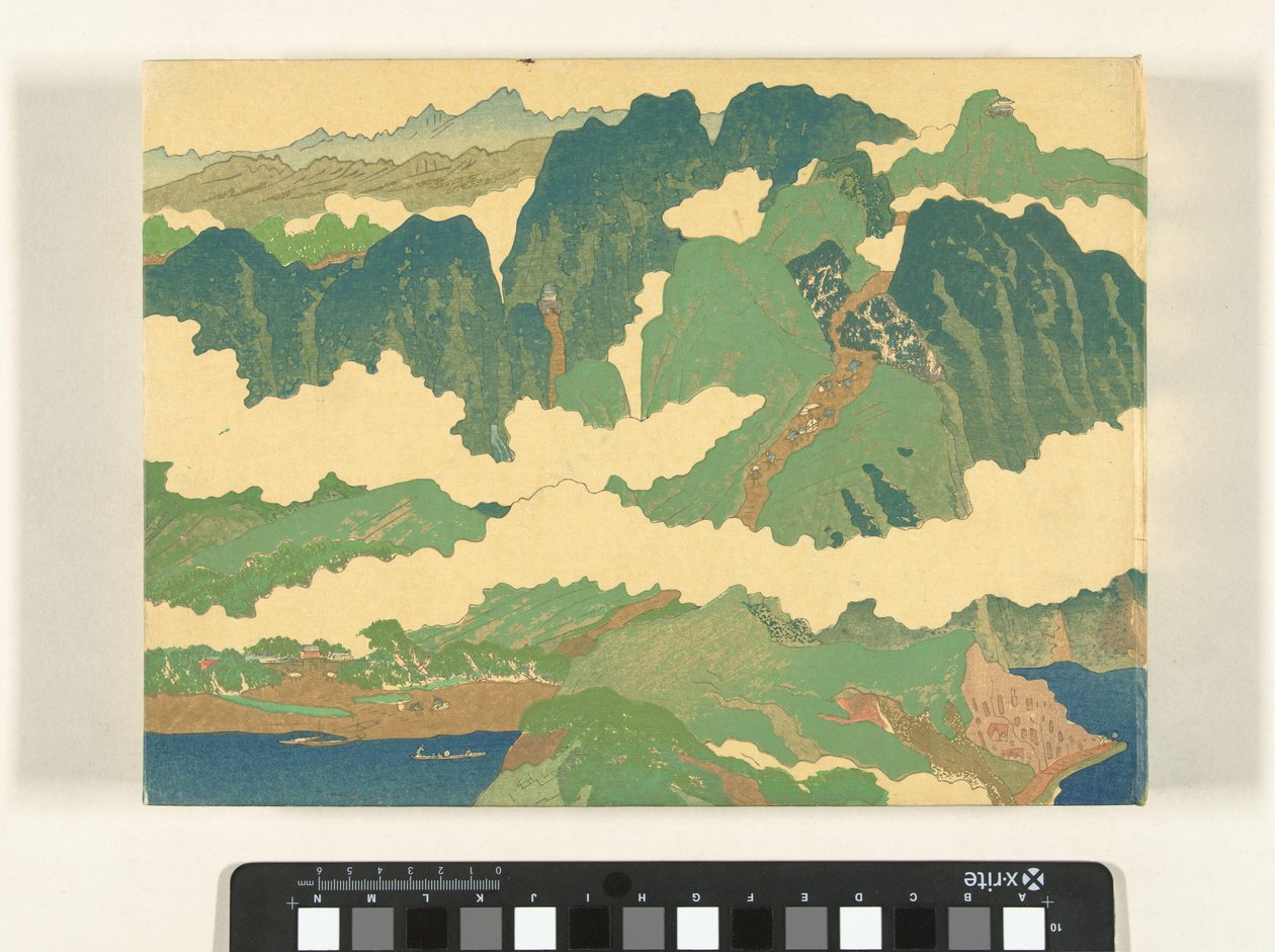 蓝色河流部分
Yosuko no maki（物体上的标题） 作者 福田美泉