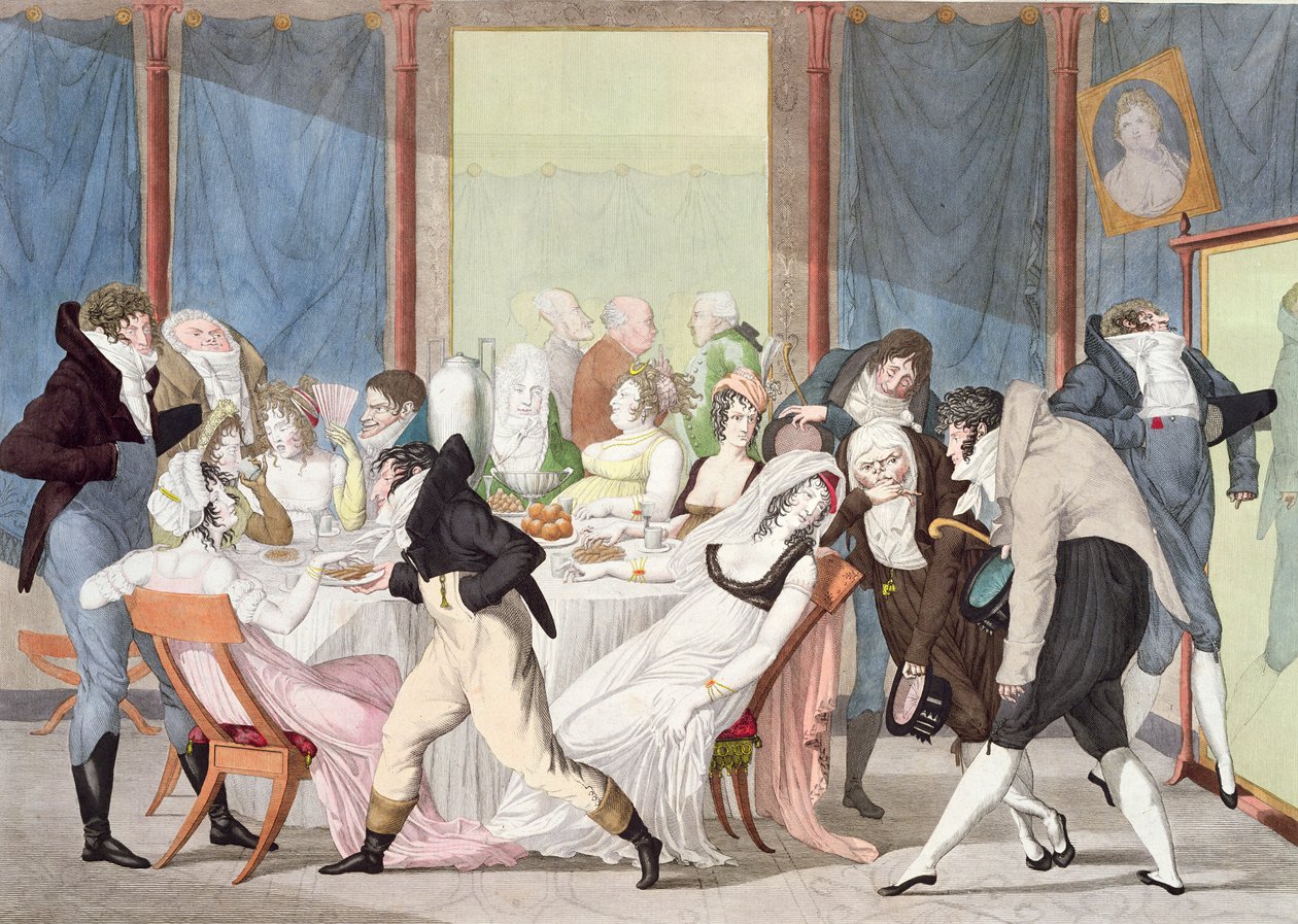 巴黎茶会，c.1800 作者 Fulchran Jean Harriet