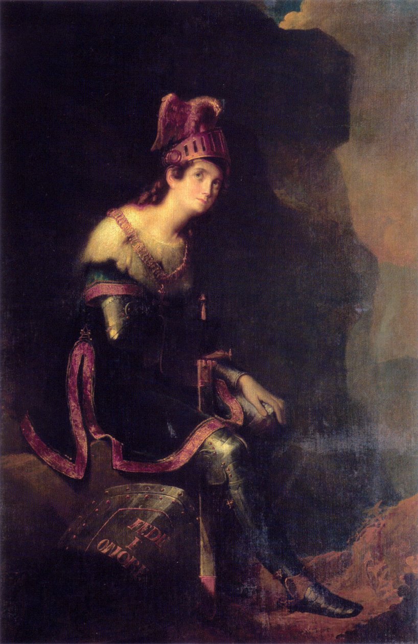 公主Zinaida Volkonskaya穿着Tancred连衣裙，1820年 作者 费奥多尔·安东诺维奇·布鲁尼
