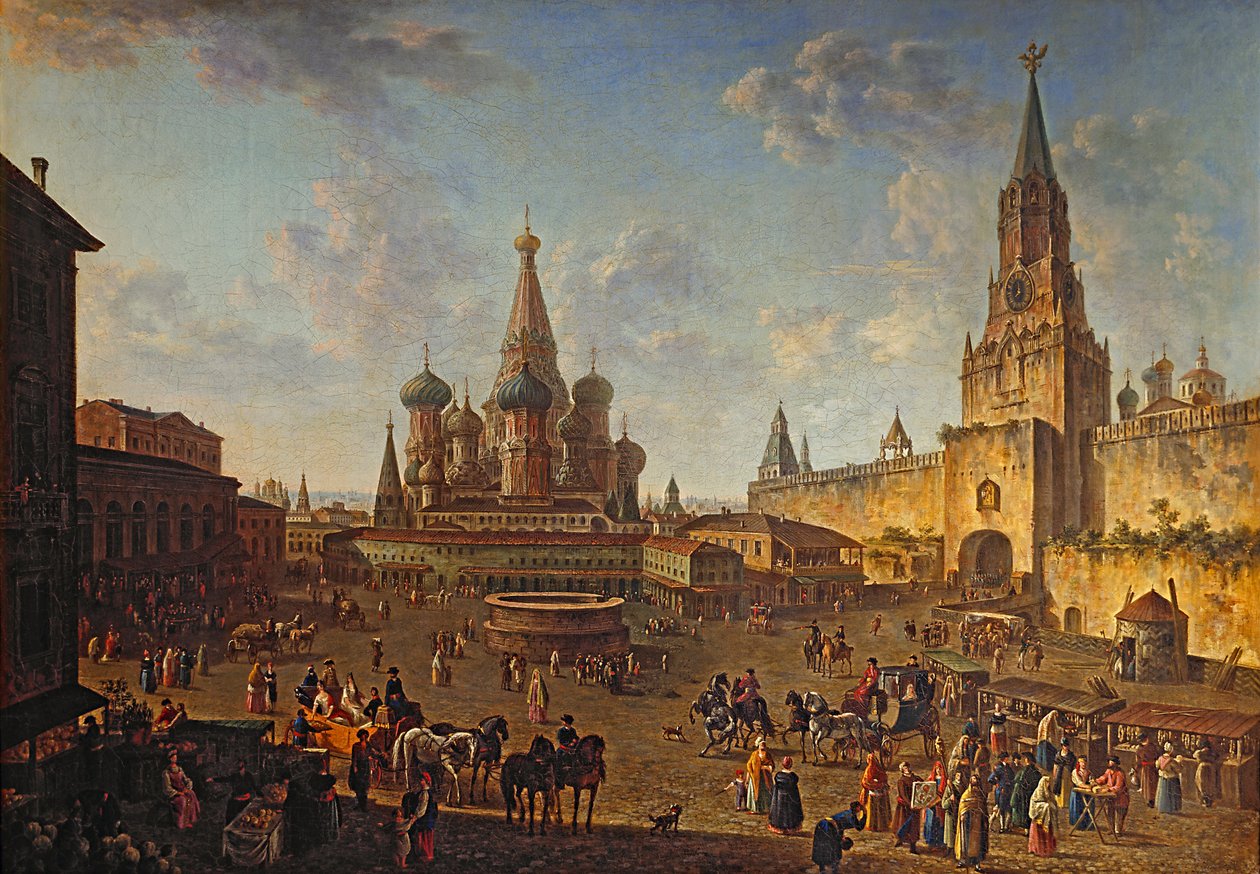 俄语："莫斯科红场" 莫斯科红场 作者 费奥多·阿列克谢耶夫（Fyodor Alekseyev）