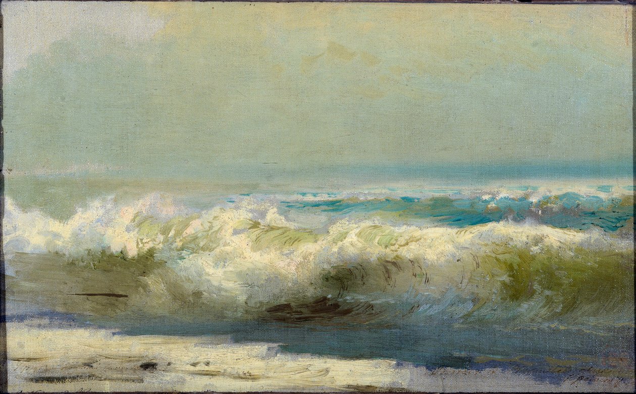 雅尔塔的冲浪 par Vasilyev, Fyodor Alexandrovich (1850-1873)。布面油画 作者 费奥多尔·亚历山德罗维奇·瓦西里耶夫