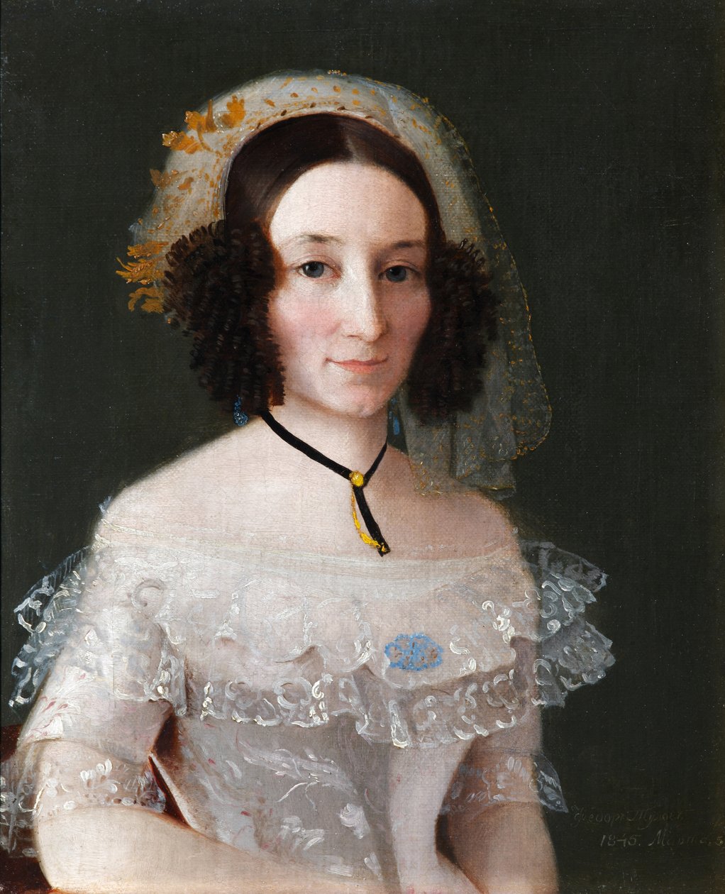 叶利扎维塔-阿列克谢耶夫娜-本肯道夫的肖像，女，雅诺娃，1845年 作者 费奥多尔·安德烈耶维奇·图洛夫