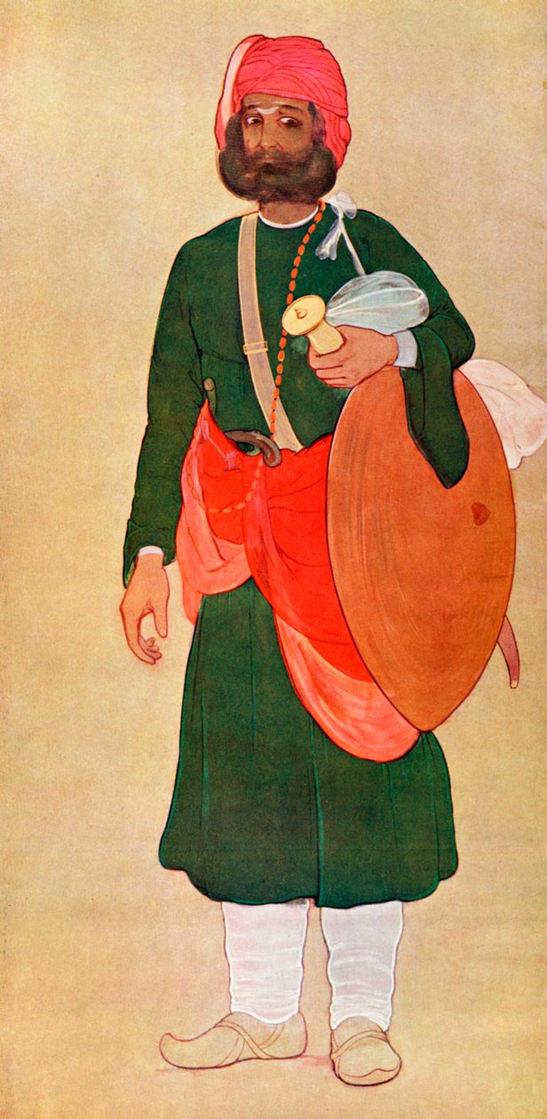 来自战争集团的拉杰普特族战士》，1929年。 作者 费泽·拉哈明