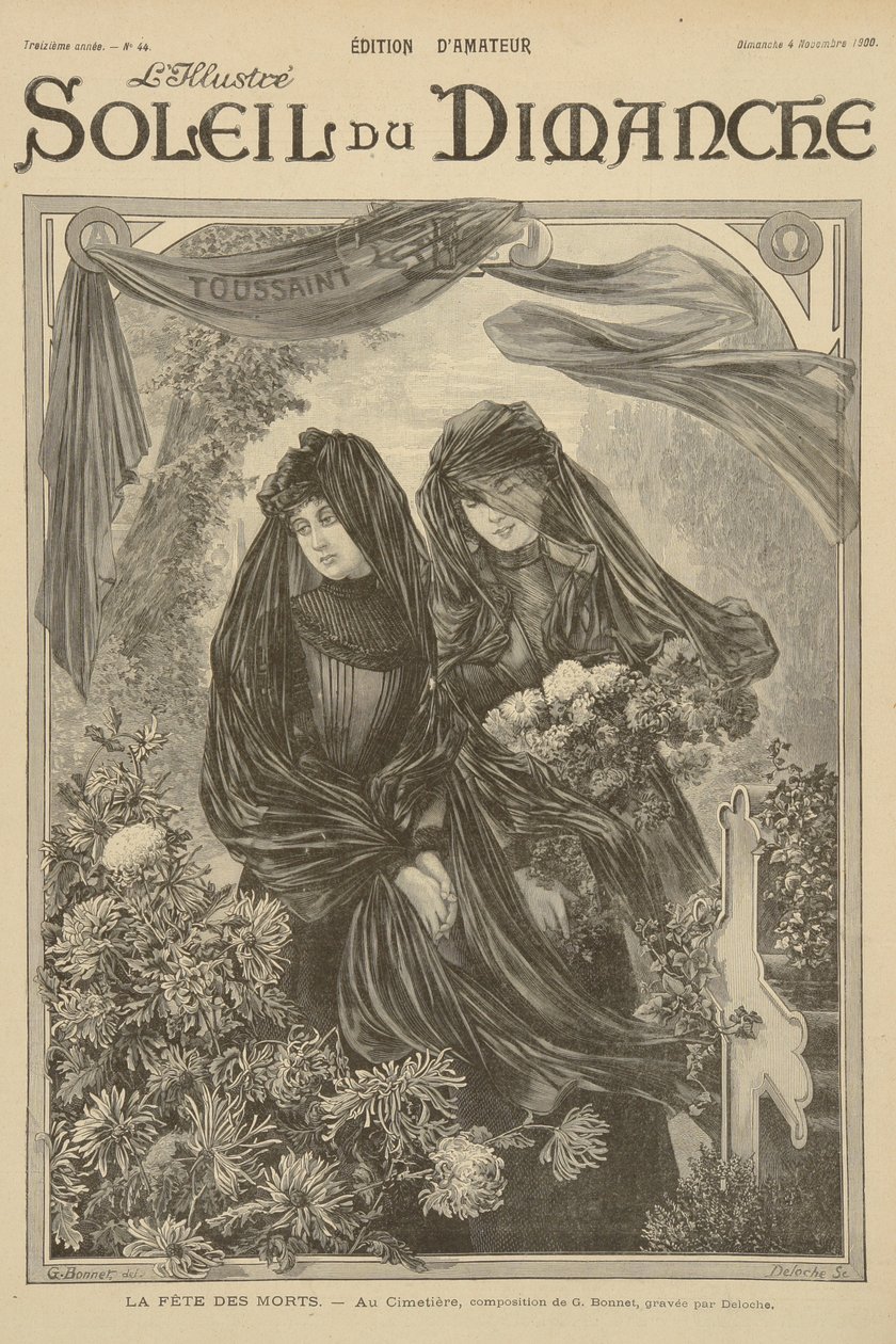 所有圣徒日，1900年11月4日星期日，Soleil du Dimanche的封面 作者 G.帽子