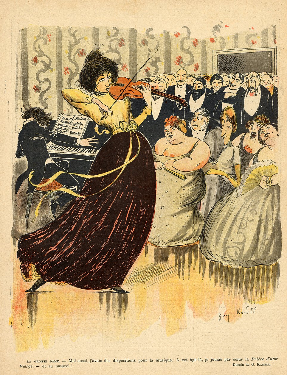 1898年12月17日在&39;Le Rire&39;后盖上讽刺沙龙音乐之夜 作者 卡德尔