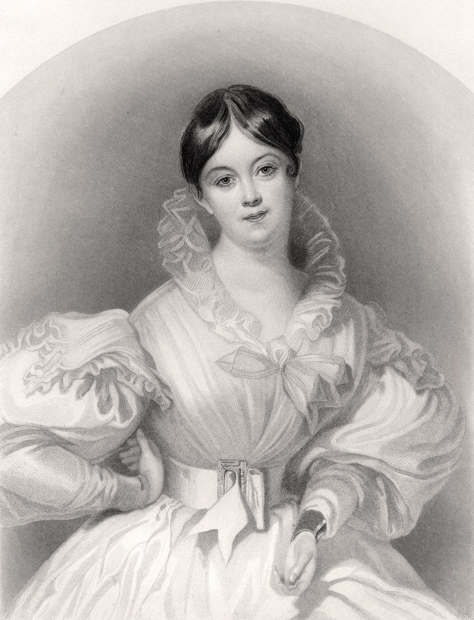 Letitia Elizabeth Landon，由J. Thompson雕刻，来自&39;国家肖像画廊，第四卷&39;，出版于1820年 作者 马切斯