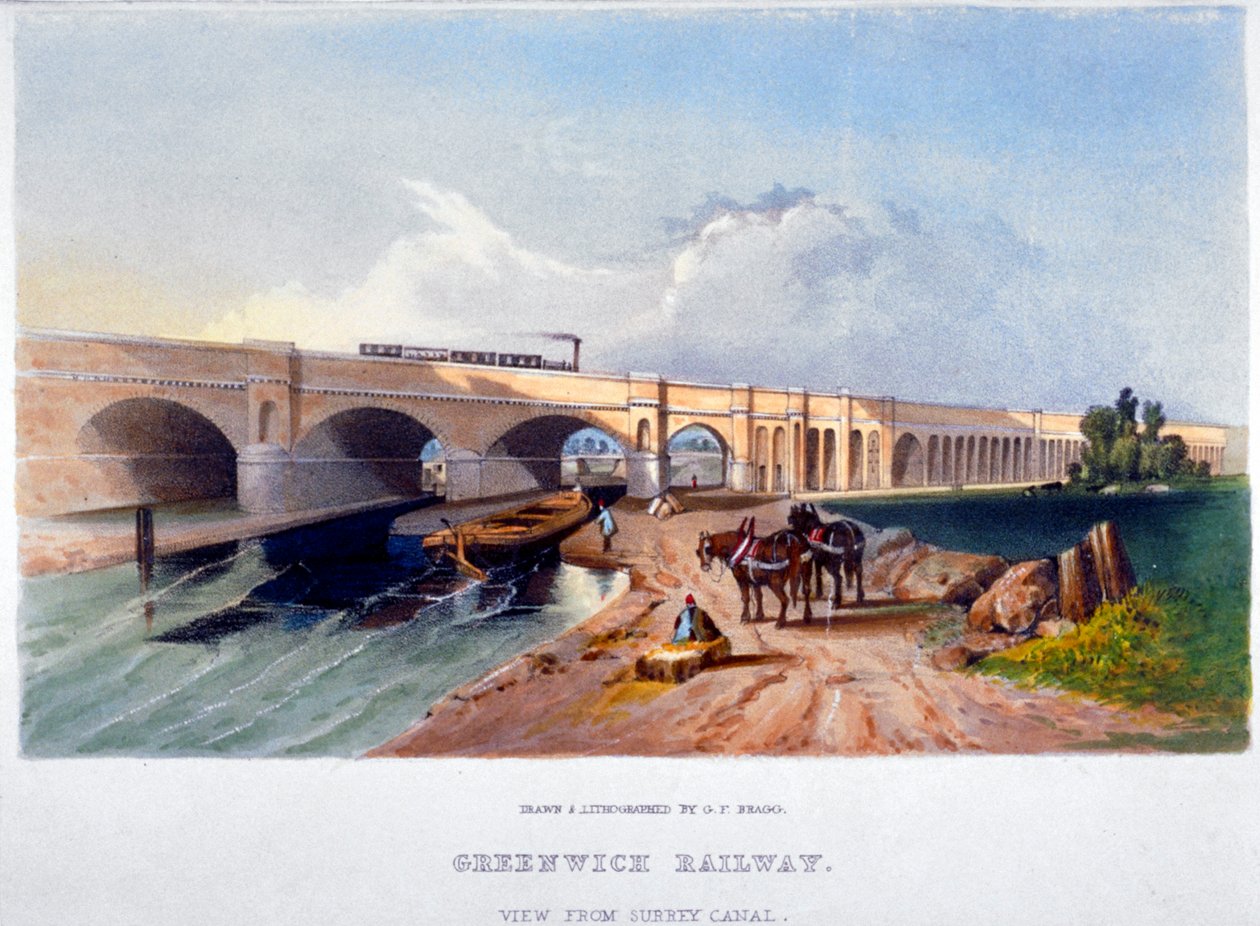 格林威治铁路，伦敦迪福德，1836年 作者 GF布拉格