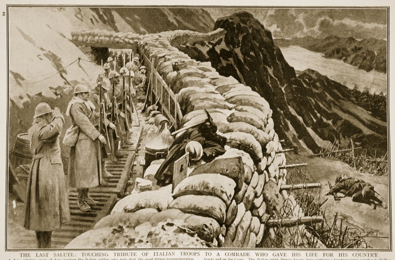 最后的敬礼：感谢意大利军队向1914-19岁为他的国家献出生命的同志们致敬 作者 GS阿马托