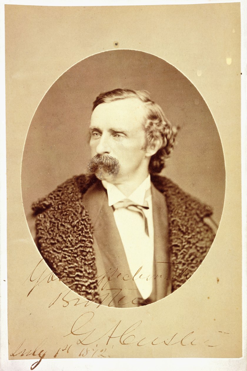 乔治·阿姆斯特朗·卡斯特（George Armstrong Custer）的内阁肖像，签名并题为其弟弟汤姆·卡斯特（Tom Custer） 作者 GA卡斯特