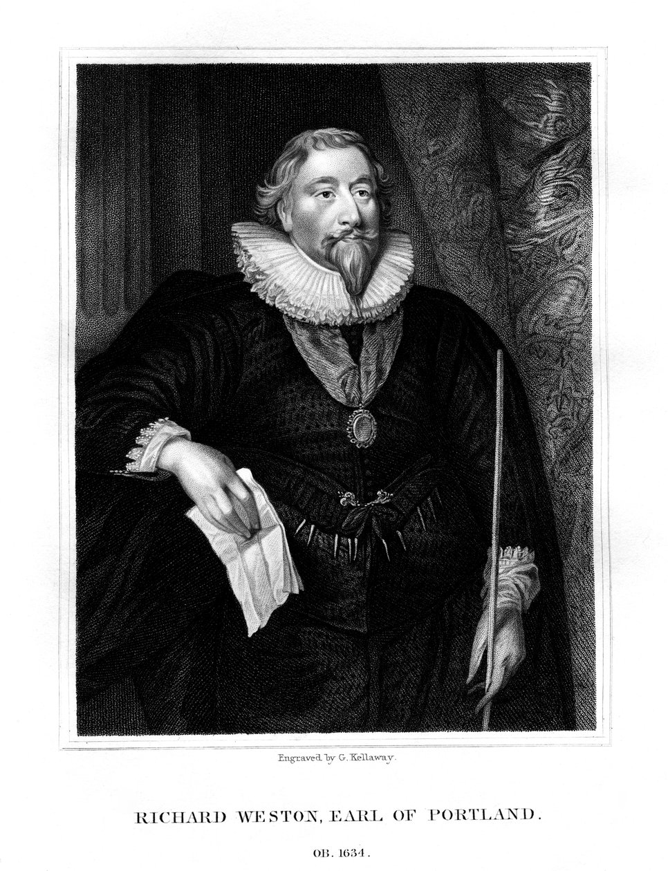 理查德·韦斯顿（Richard Weston），波特兰第一伯爵，1825年。 作者 G·凯拉韦