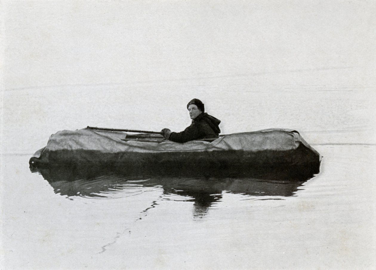 1911年，1913年，坎贝尔在皮划艇中漂浮 作者 G.默里·列维克